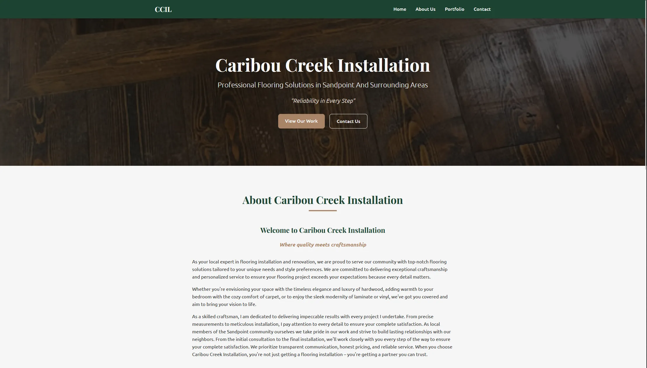 Caribou Creek Installation